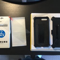 iPhone 8 Plus Case/stand/holster And Tempered Glass Protector  