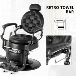 Barbershop chair all black