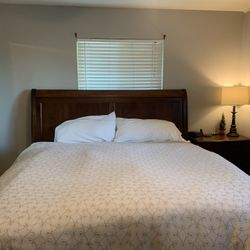 Solid Wood California King Bed/ Armoire/Chest Set