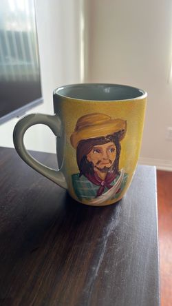 Mexican cantinflas mug rare handpainted vintage
