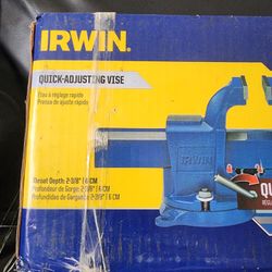 IRWIN 4-in Cast Iron Quick Adjusting Workshop Vise.