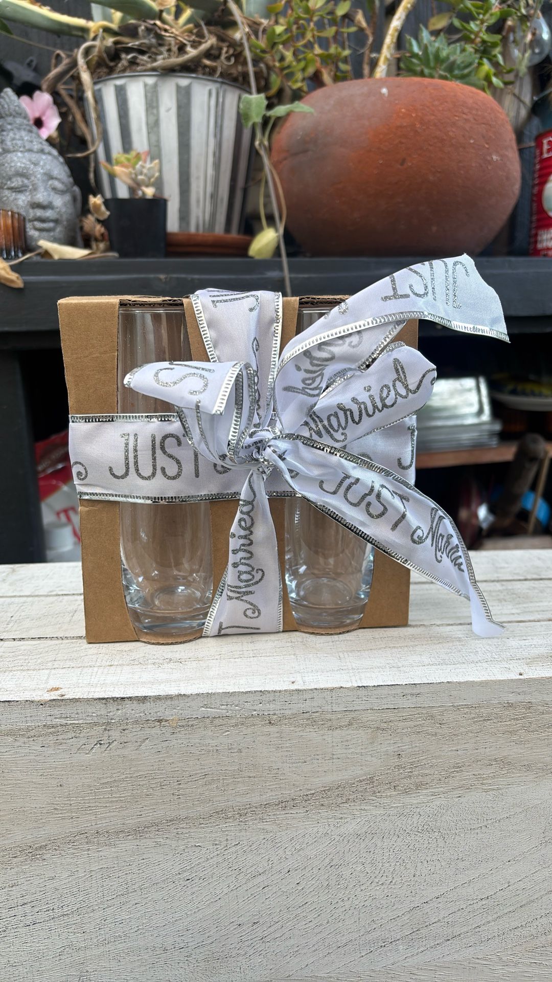Just Married Glasses For Toast
