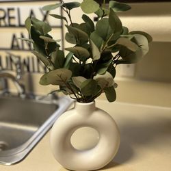 White Faux Plant Decor