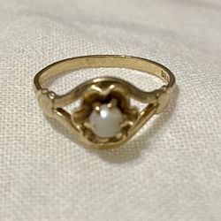 10k Mother Of Pearl 1949 Ballou Company Ring Size 5