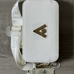 Valentino Orlandi White Patent Camera Bag