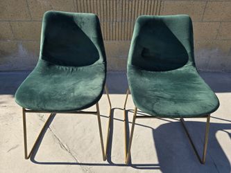 Side Chair with Metal Legs, Velvet Dining Chair (Set of 2)