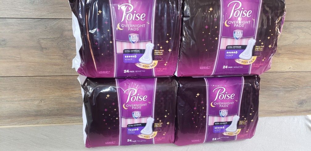 Poise Overnight Pads (New)