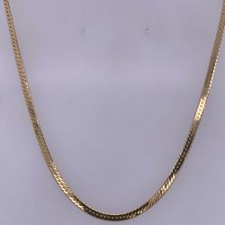 14k Yellow Gold Herringbone Necklace