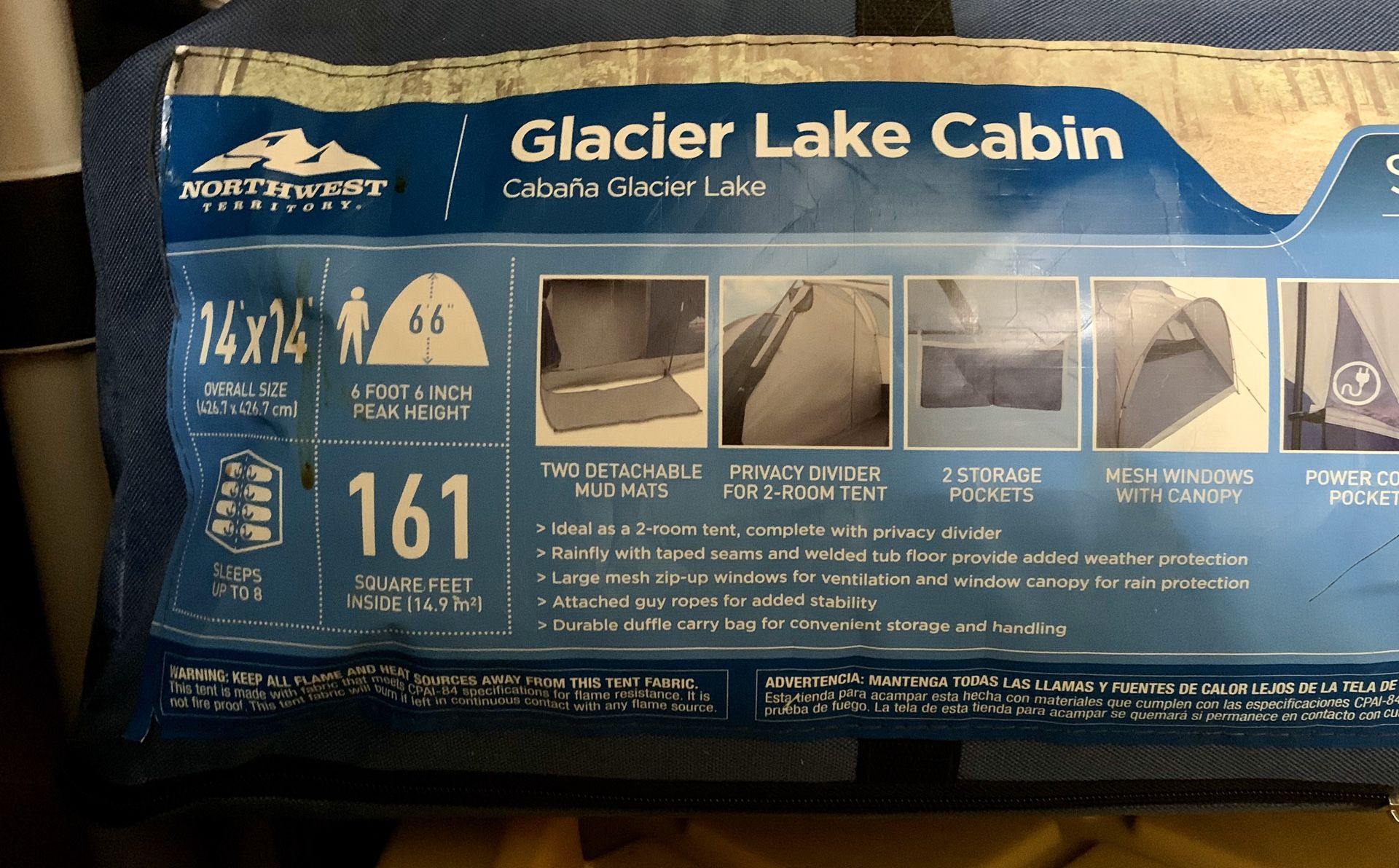 Glacier lake cabin tent sleeps 8