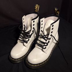 Dr. Martens Jadon White Leather Boots USM 4, USW 5