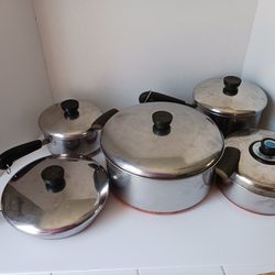 1801 Vintage Copper Bottom Revere Ware Pot And Pans Set. With Lids. for  Sale in Mechanic Falls, ME - OfferUp
