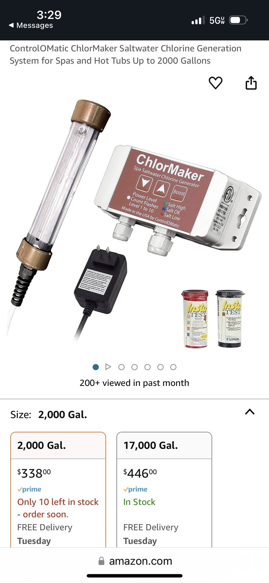 ChlorMaker Saltwater Chlorine Generation System for Spas and Hot Tubs
