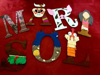 Moana theme letters