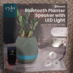 Bluetooth Planter Speaker Green Holds Indoor Plant USB .DAMAGED BOX 