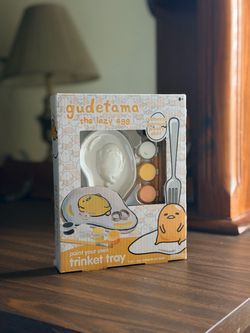 Gudetama (paint your own trinket tray)