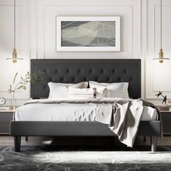 King size Upholstered Platform Bed