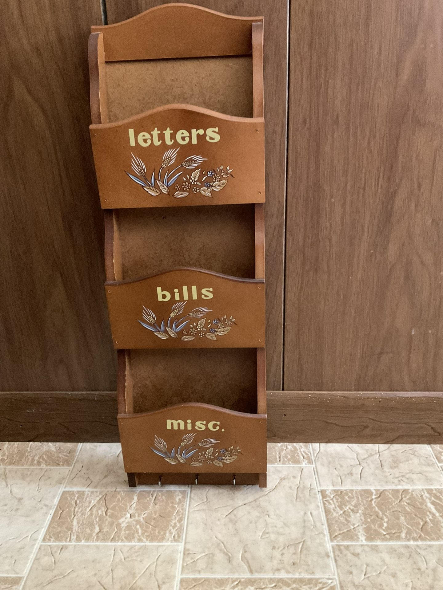 Antique Bill Holder And Key Holder Please Check My Other Listings
