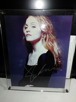 Madonna hand written autograph on a 8x 10 picture with cert.of authenticity Best offer accepted