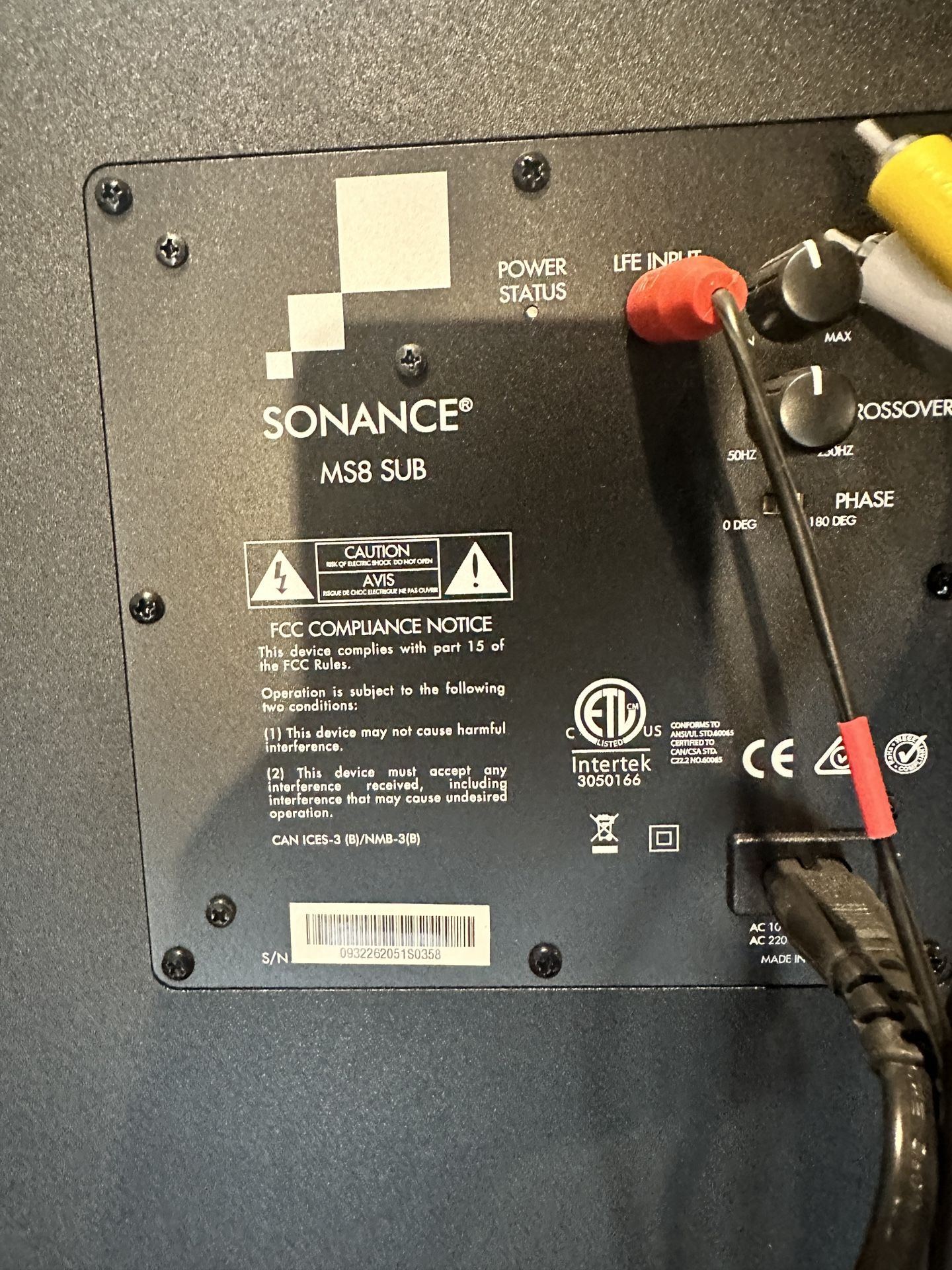 Sonance MS8 Subwoofer