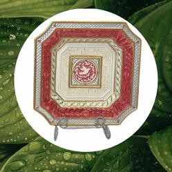 Vintage New in Box Gregorian Canapé Plate Christmasy
