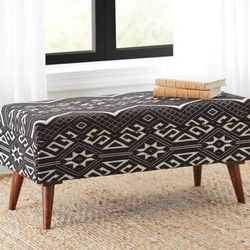 Bench Or Ottoman!  Black And White Design! SALE!