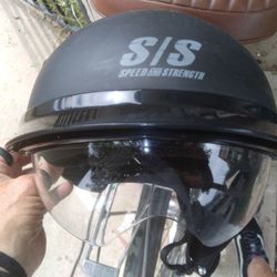 NEW BIKER MATTE BLACK HALF HELMET 