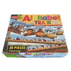 Melissa & Doug Alphabet Train Floor Puzzle 424 Animals Complete 10 Ft Long