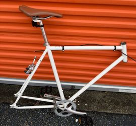 Bicycle Frame 50cm Steel Fixie Single Speed Bike White – New