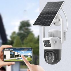 Solar Security Camera Remote Monitoring Night Vision Camera PIR Motion Detection Surveillance