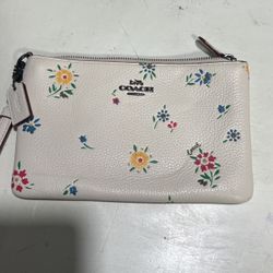 Coach Wildflower Print Wristlet 