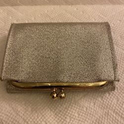 Vintage Silver Glittered Buxton Wallet With Change Compartment 