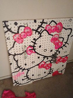 Diy custom hello kitty peg board