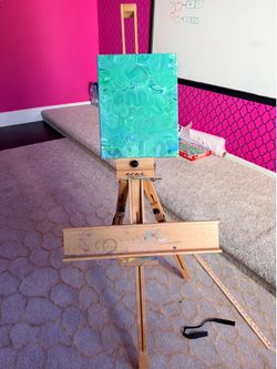 Wood art easel