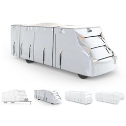 New open box 300D Top Class C RV Cover with Waterproof PU Coating Rip-Resistent & Anti-UV Winter Camper Cover Fits 23' to 26' Motorhome 