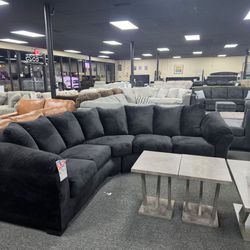 Black Fabric Sectional Sofa 🚚WE DELIVER🚚