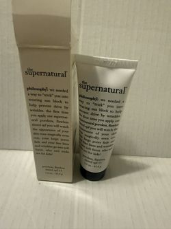 NIB Philosophy THE SUPERNATURAL Poreless Flawless Peach Tinted SPF 15 Sunscreen