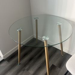 Round Glass Dining Table