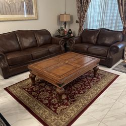 Formal Leather Sofas, 2 Piece Retail $5000