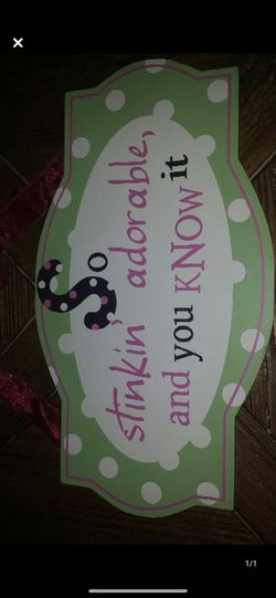 Wooden “So Adorable” Sign