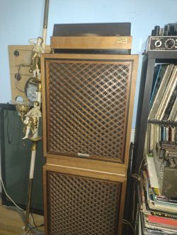 Marantz Imperial IIs Speakers, Wooden Lattice Grills, Early '70s