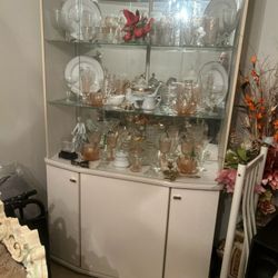 Ivory White China Cabinet 