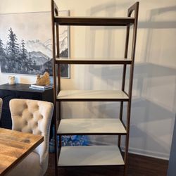 Madison Park 73" Avenu Shelf Pecan/Off White 5-Tier shelf Display