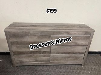Dresser and mirror