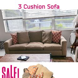 Fabric 3 Cushions Sofa Set Sale 