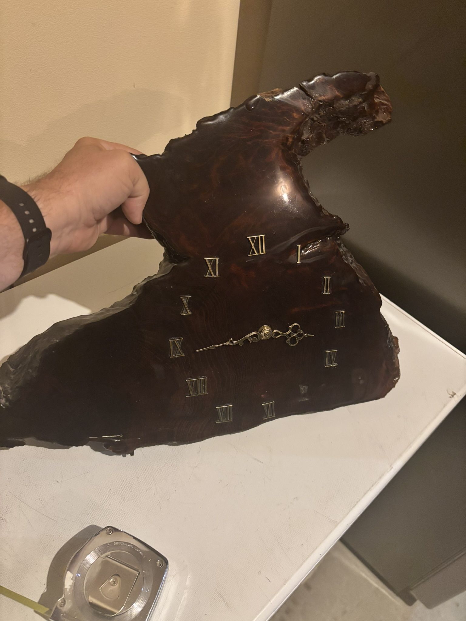 Burl Wood Wall Clock