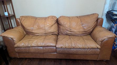 Real leather sofa