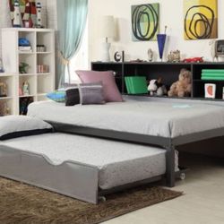 Brand New Black/Silver Twin Daybed