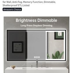 Huge 60x30 LED Bathroom Mirror with Lights (Never opened)