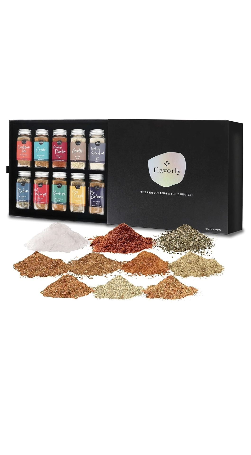 Flavorly Perfect Rubs Herb and Spice 10 Pc Gift Set, Natural Spice & Seasonings NEW
