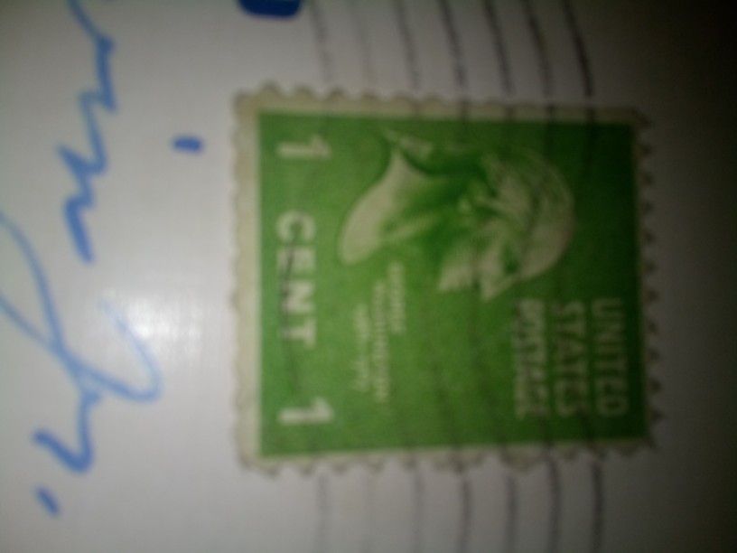 George Washington One Cent Stamp 1789 To 1797